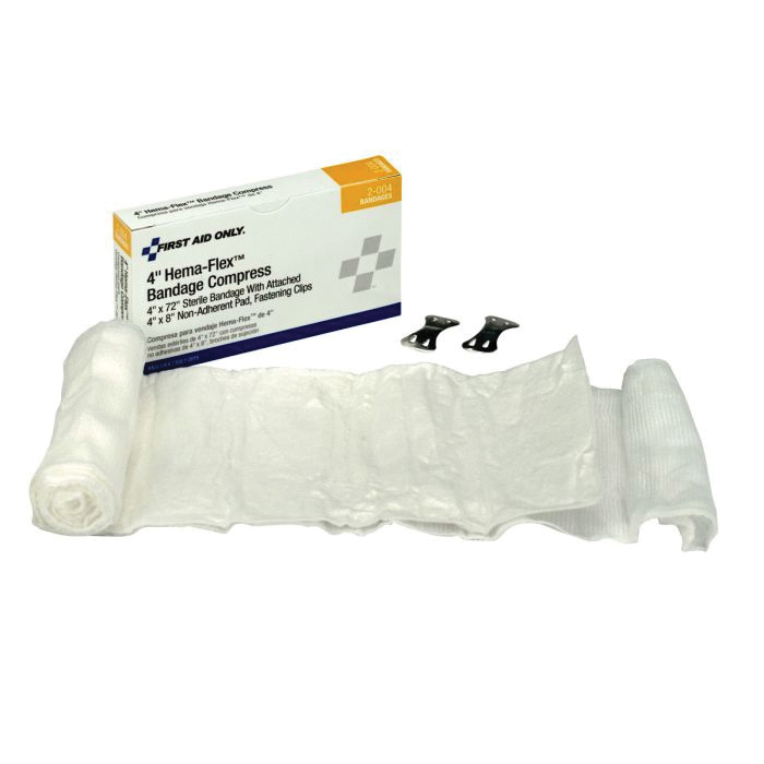 Hema-Flex Bandage Compress with Fastening Clips - 60 in x 3 in